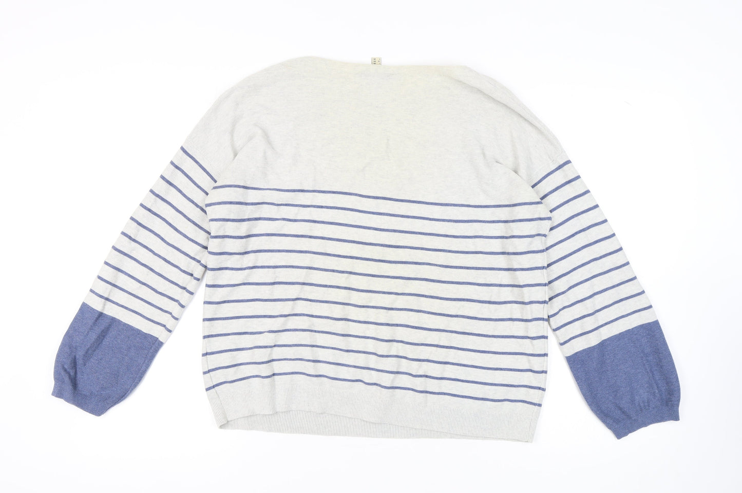 Esprit Women’s Blue Striped 2XL Pullover Jumper