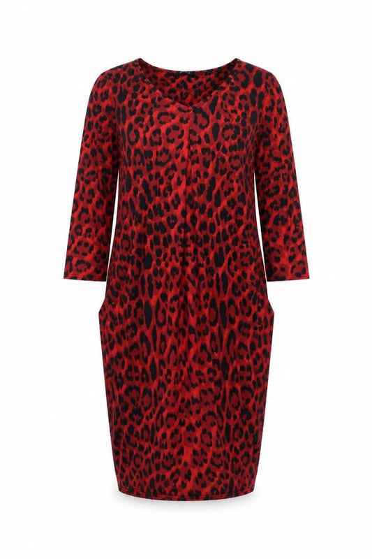 Roman Originals Red Animal Print Women's Dress Size 10