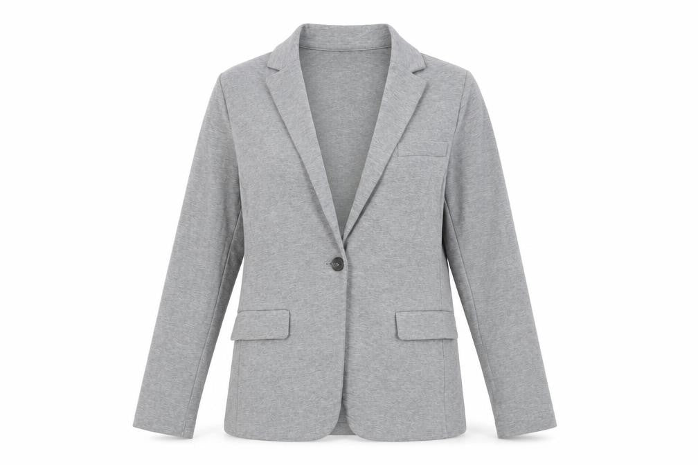 Uniqlo Women's Grey Blazer, Size S, Single-Breasted