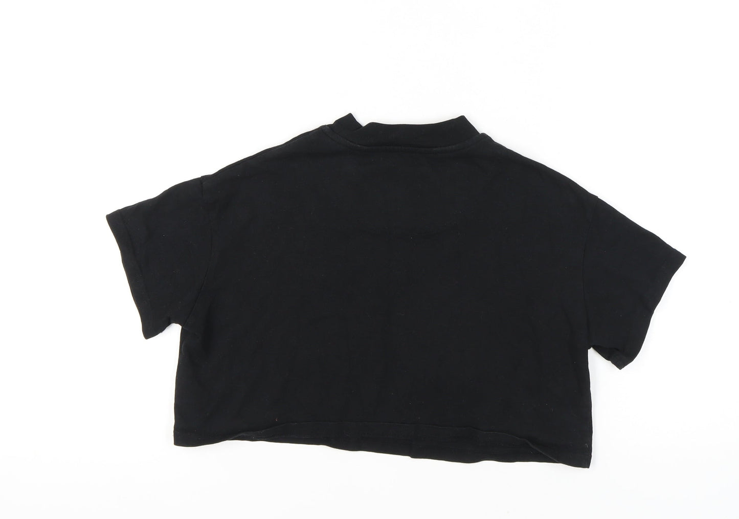 SikSilk Women's Black Cropped T-Shirt Size 6