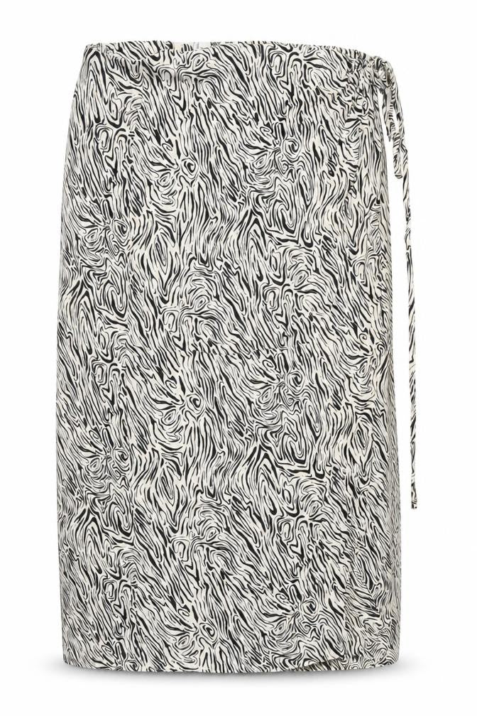 MNG Women’s Black Animal Print Skirt XL