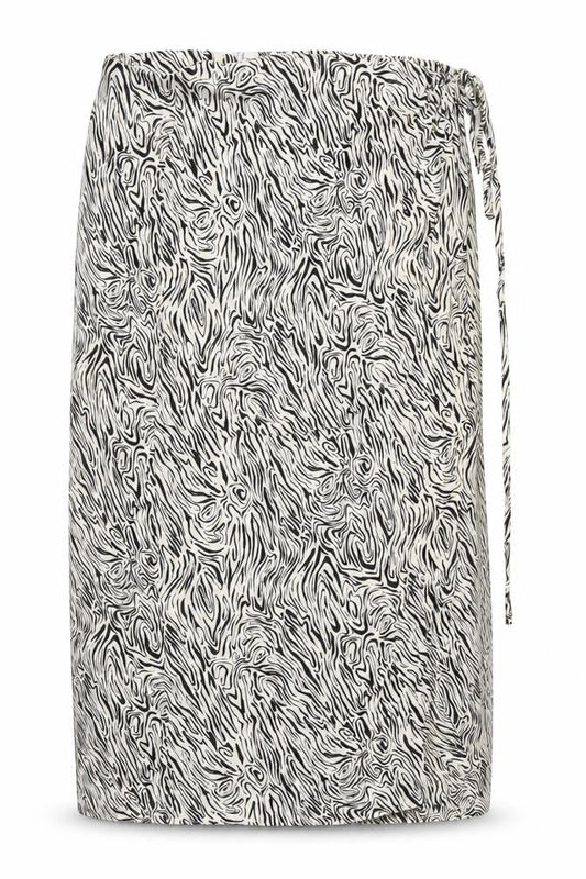 Mango Women’s Black Animal Print Skirt XL