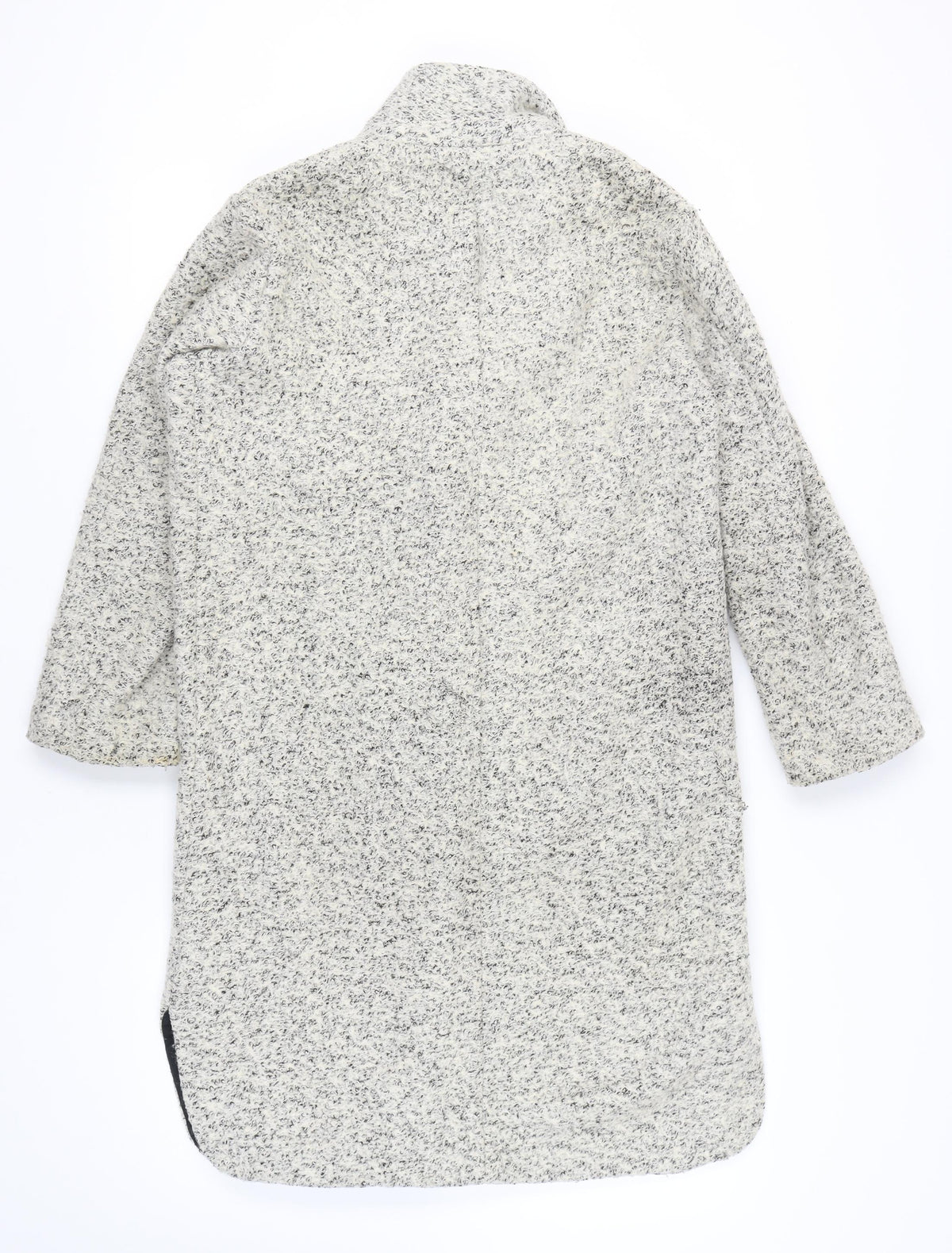 Topshop Women's Grey Long Wool Overcoat, Size 6