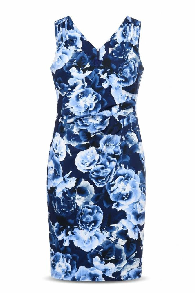 Jessica Wright Women's Blue Floral Bodycon Dress Size 10