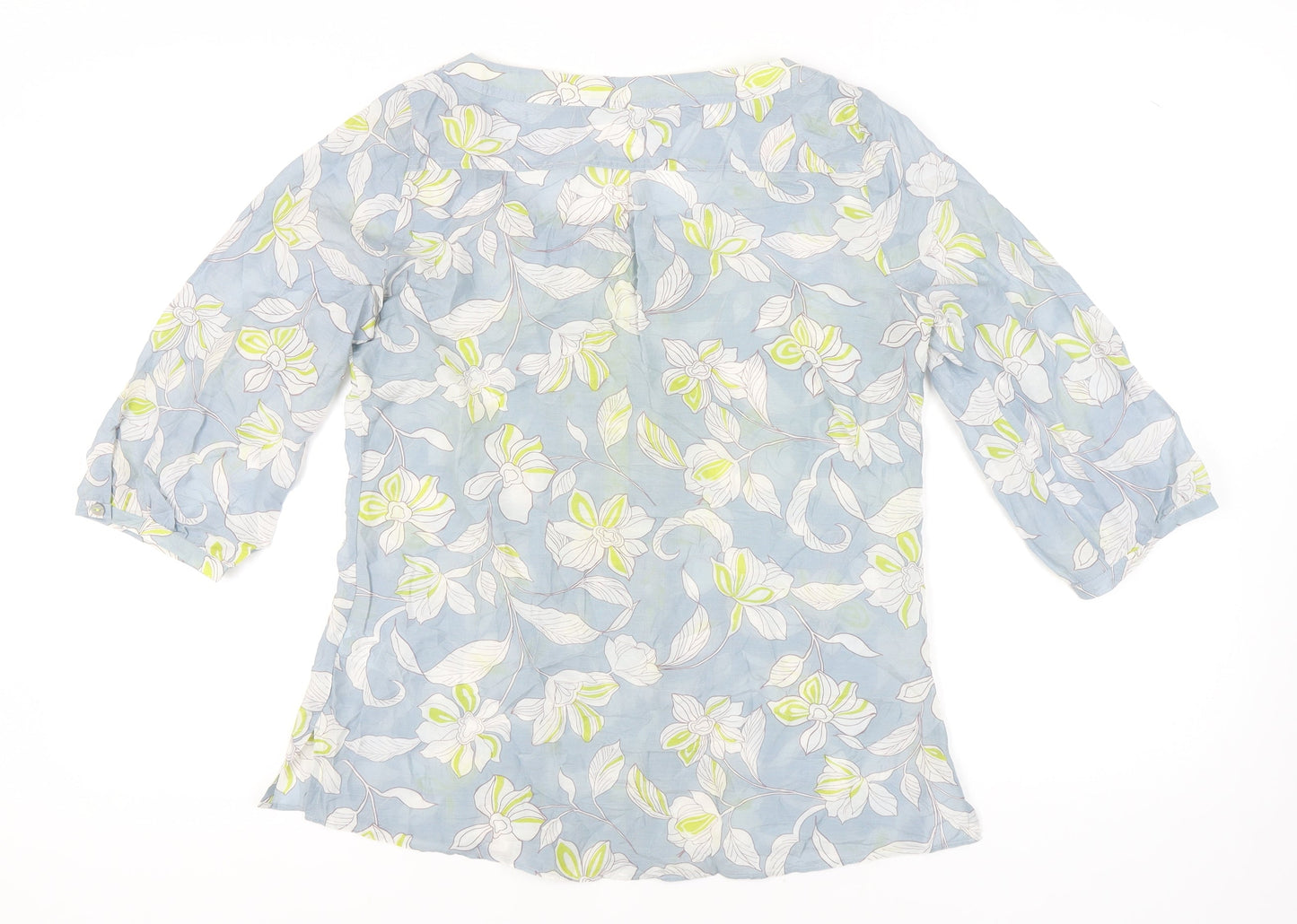 Marks and Spencer Women's Blue Floral Blouse Size 14 Plus