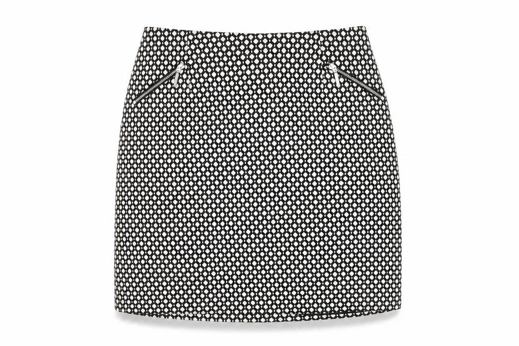 New Look Women's Black Geometric Pencil Skirt Size 6