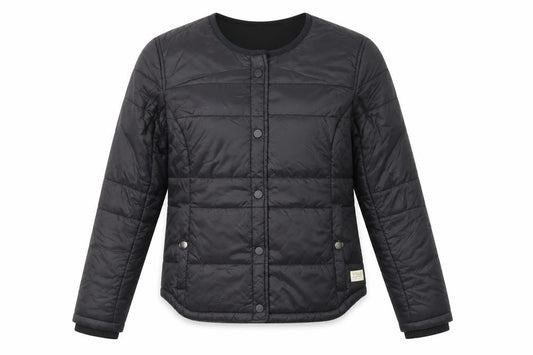 Jack Wills Women's Black Quilted Jacket Size 8