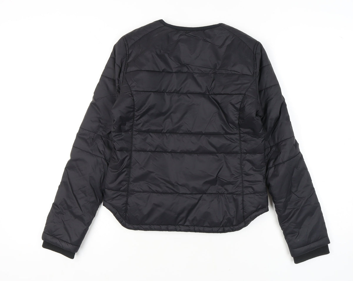 Jack Wills Women's Black Quilted Jacket Size 8