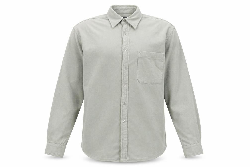 Hawkshead Men's Grey Long Sleeve Button-Up Shirt S