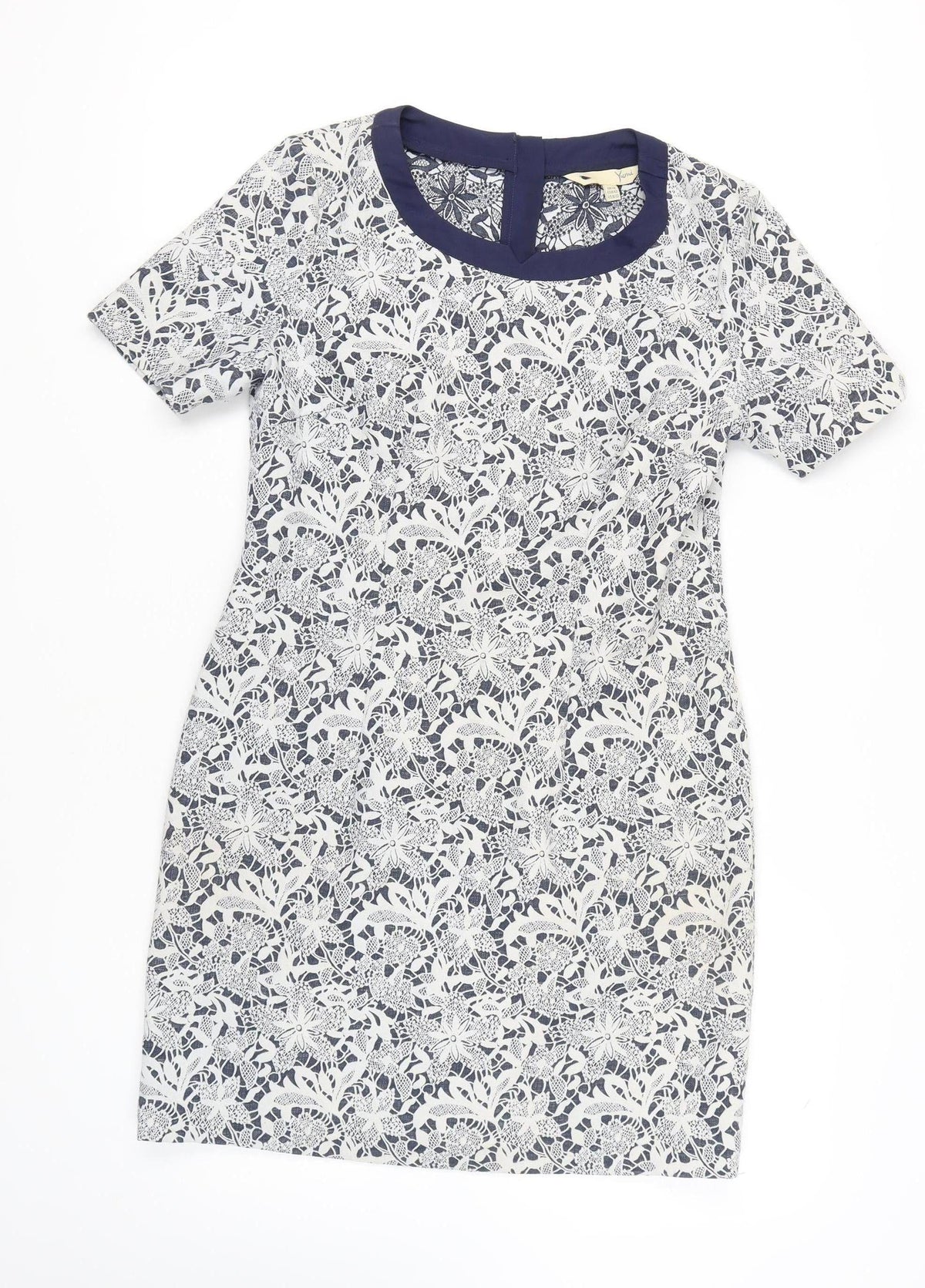 Yumi Women's Blue Floral Shift Dress Size 14