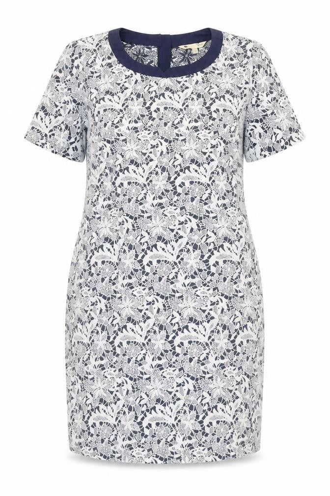 Yumi Women's Blue Floral Shift Dress Size 14