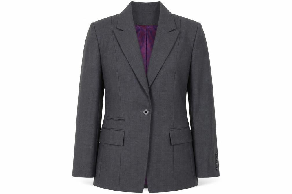 Next Women's Grey Regular Fit Blazer, Size 16