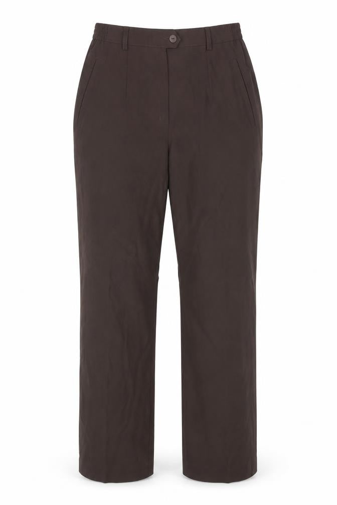 Lucia Women's Brown Straight Leg Trousers, Size 10