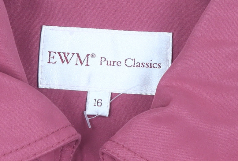 EWM Women's Pink Long Sleeve Coat Size 16