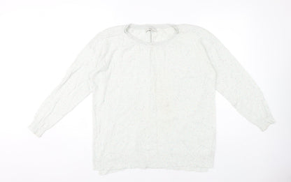 Next Women's Ivory Round Neck Pullover Jumper, Size 16