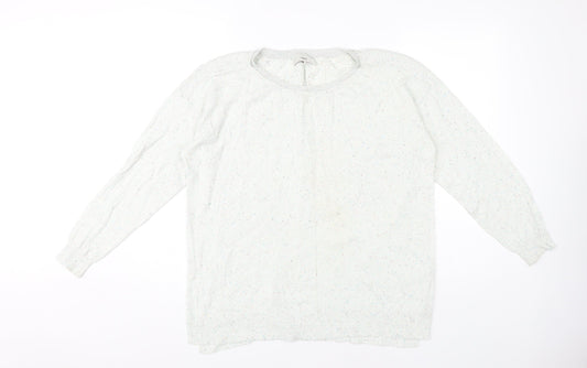 Next Women's Ivory Round Neck Pullover Jumper, Size 16