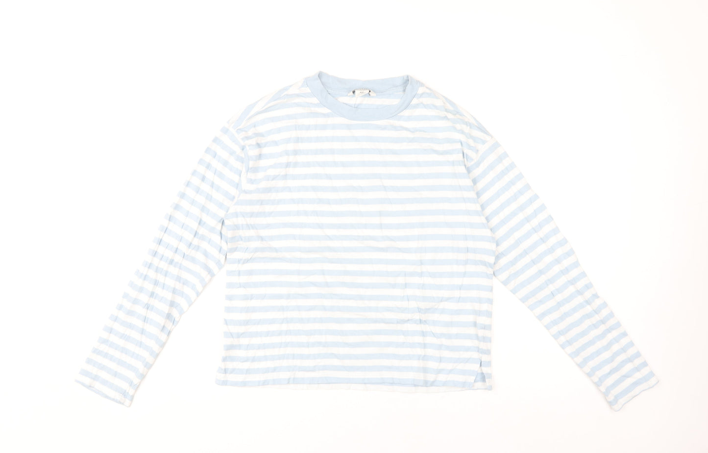 Monki Women's Blue Striped Top, 2XS, Long Sleeve