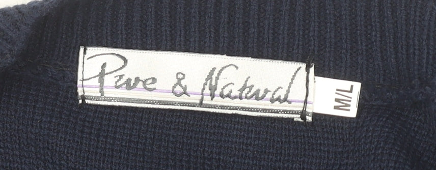 Pure & Natural Women’s Blue Cardigan M, Acrylic Blend