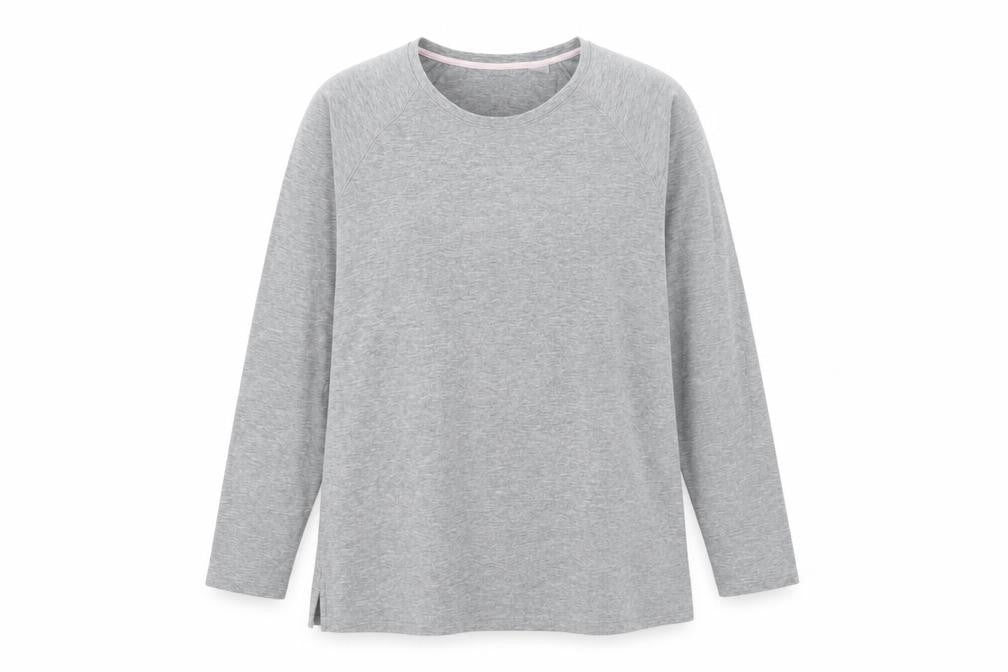 Lands' End Women's Grey XL Long Sleeve T-Shirt