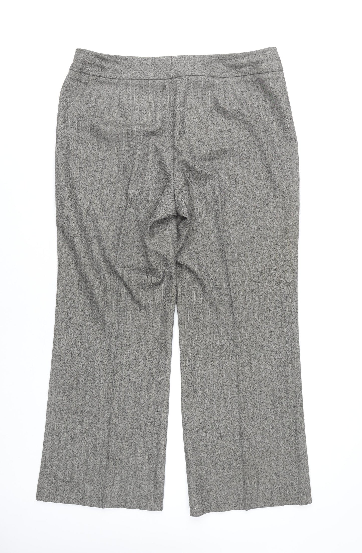 Marks and Spencer Women’s Grey Herringbone Trousers Size 14