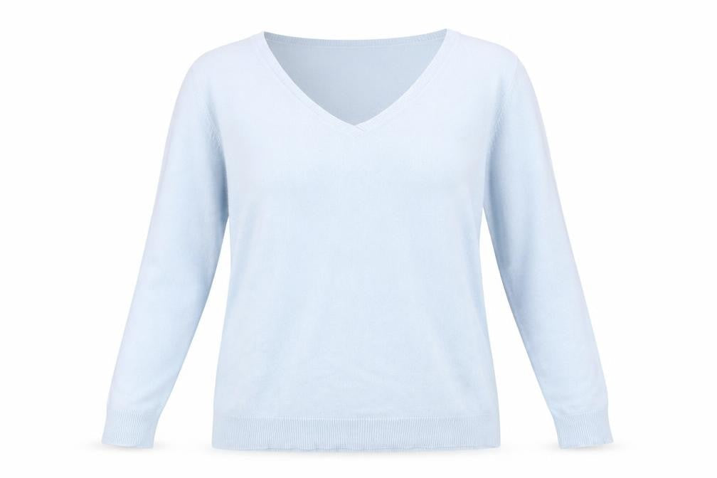 Julipa Women's Blue V-Neck Pullover Jumper Size 12/14