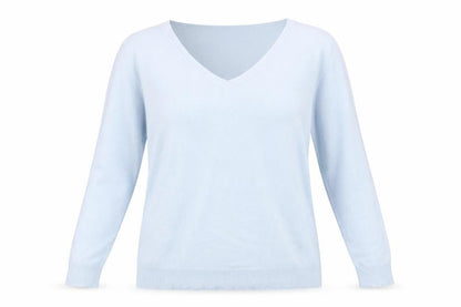 Julipa Women's Blue V-Neck Pullover Jumper Size 12/14