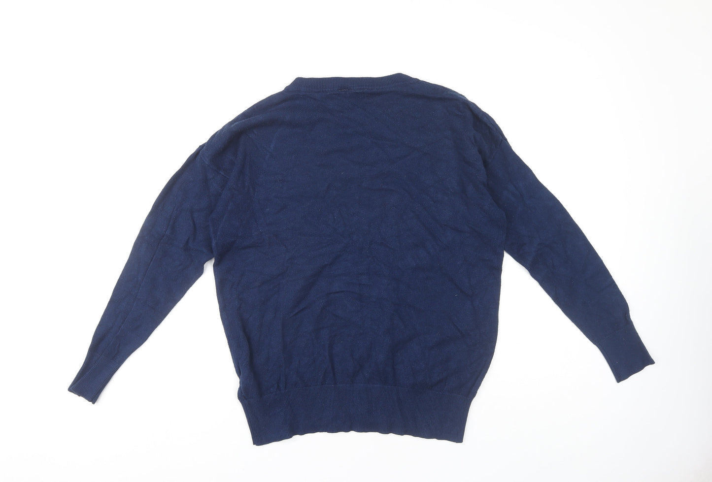 Capsule Women's Blue V-Neck Pullover Jumper Size 12/14