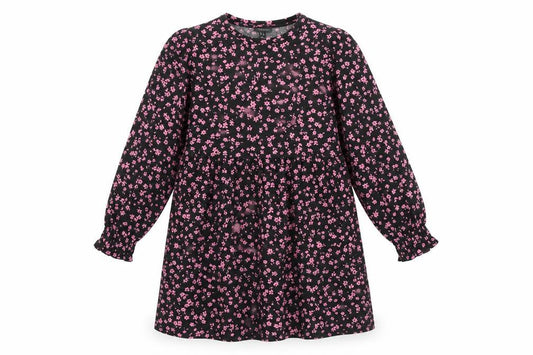 New Look Women's Black Floral Long Sleeve Dress