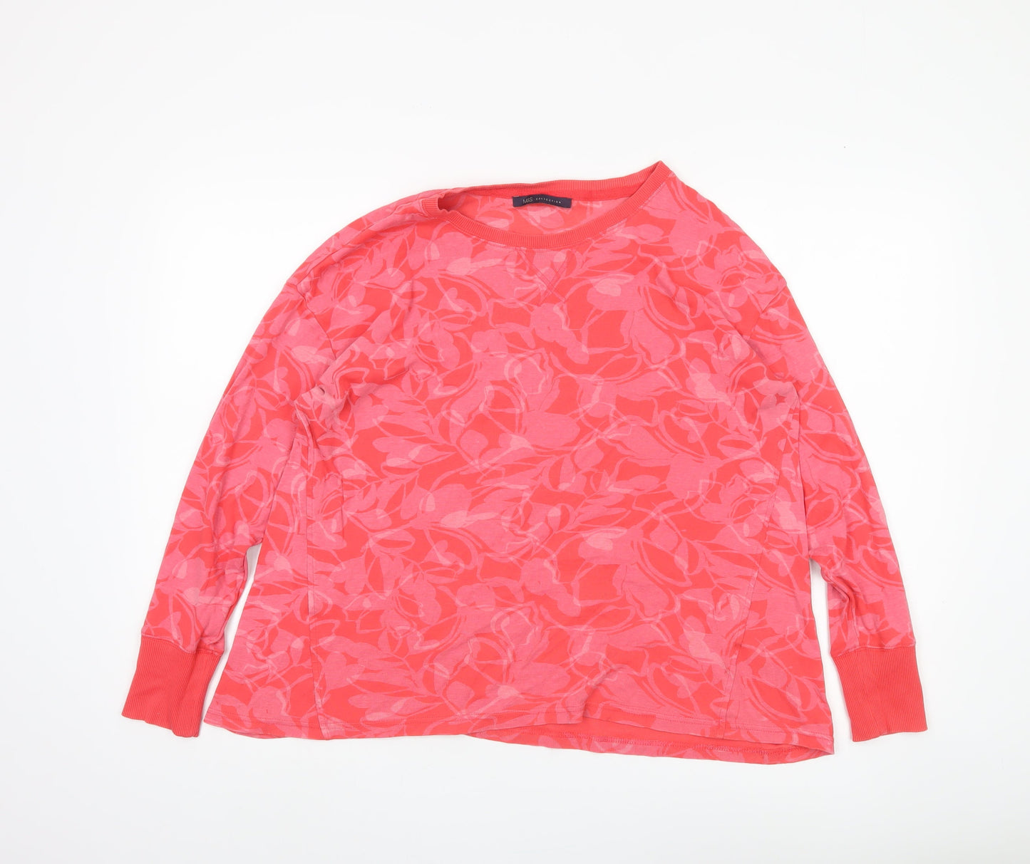 Marks and Spencer Women's Pink Floral Long Sleeve Top