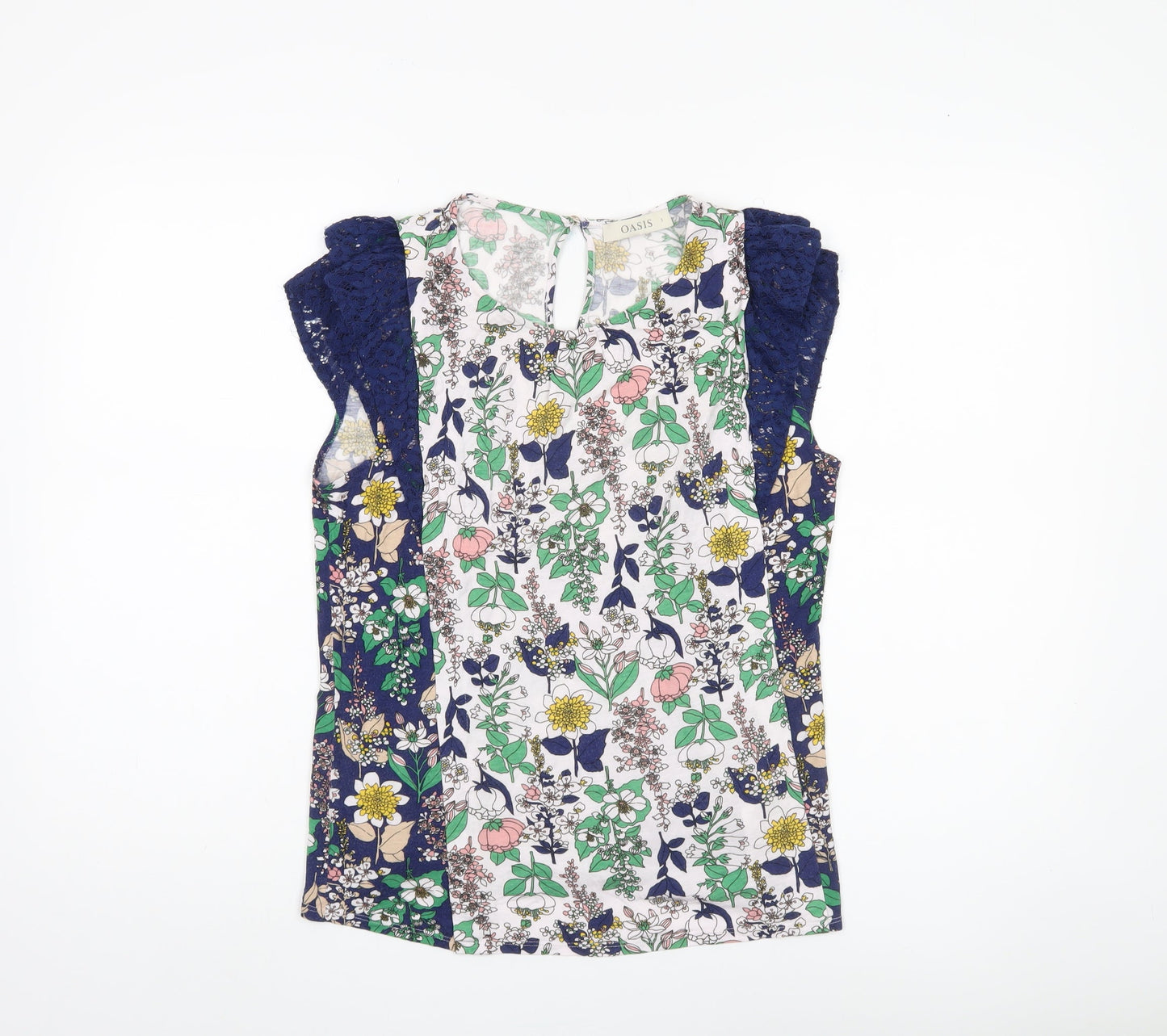 Oasis Women's Floral Tunic Blouse, S, Sleeveless, Multicoloured