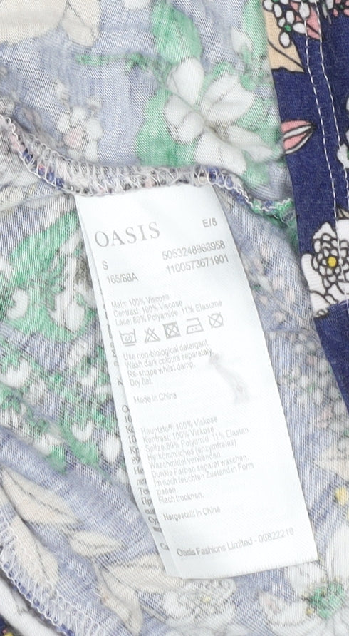 Oasis Women's Floral Tunic Blouse, S, Sleeveless, Multicoloured