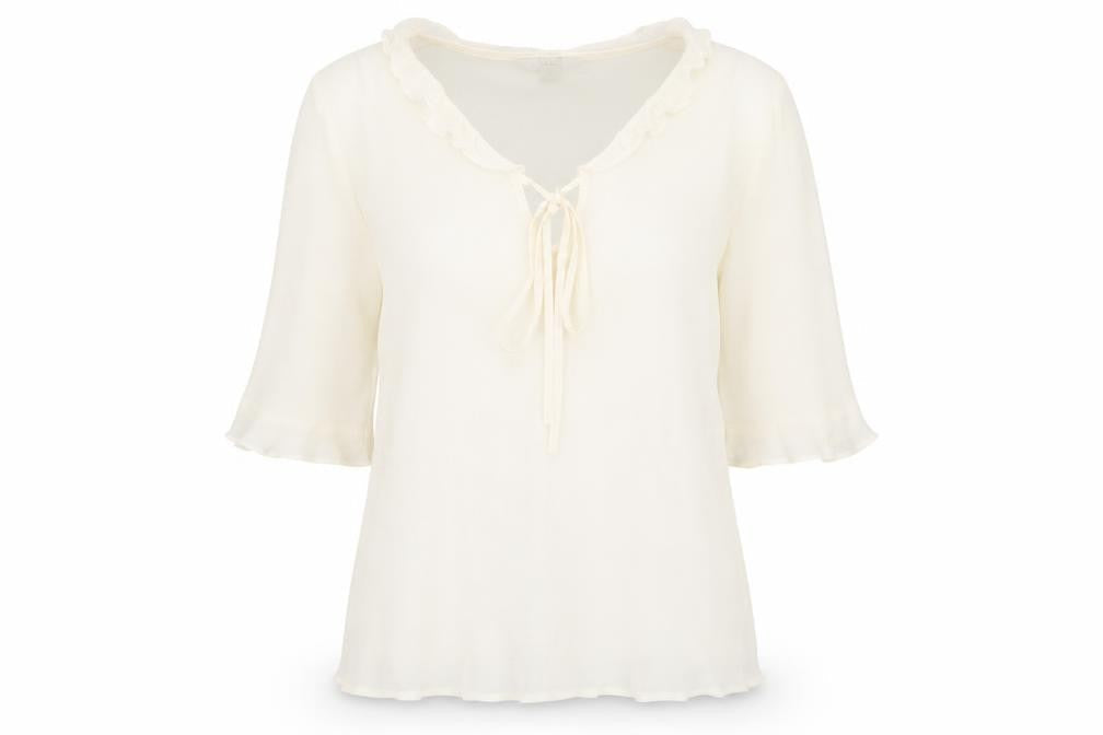 Marks & Spencer Ivory 3/4 Sleeve Tunic Blouse, Size 8