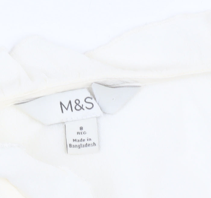 Marks & Spencer Ivory 3/4 Sleeve Tunic Blouse, Size 8