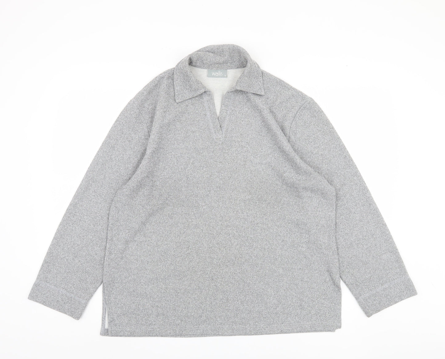 Wallis Women's Grey Collared Blouse Size 16