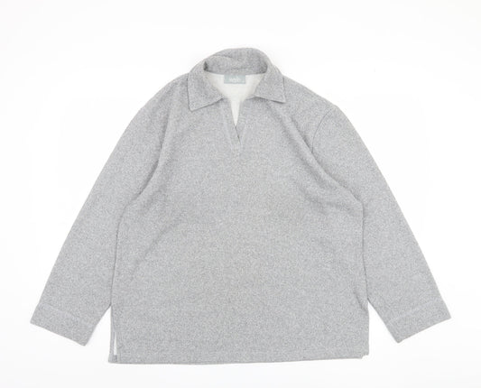 Wallis Women's Grey Collared Blouse Size 16