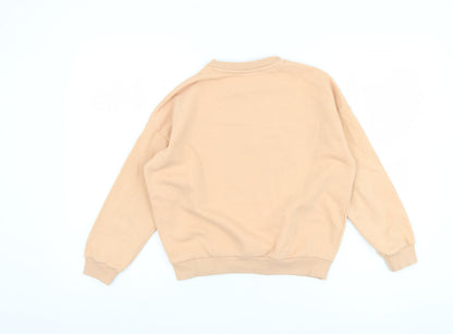 Back view of Disney girls’ beige minnie mouse sweatshirt 9-10 years