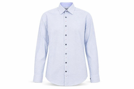 Stvdio by Jeff Banks Men's Blue Geometric Shirt 15.5