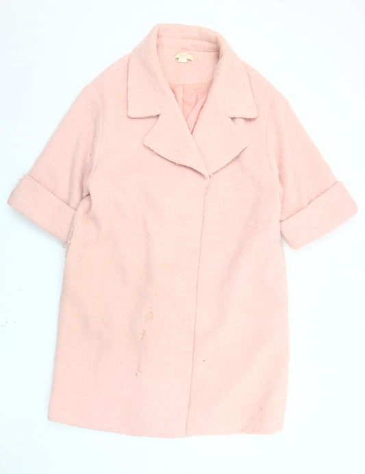 H&M Women’s Pink 3/4 Sleeve Mid-Length Coat 16