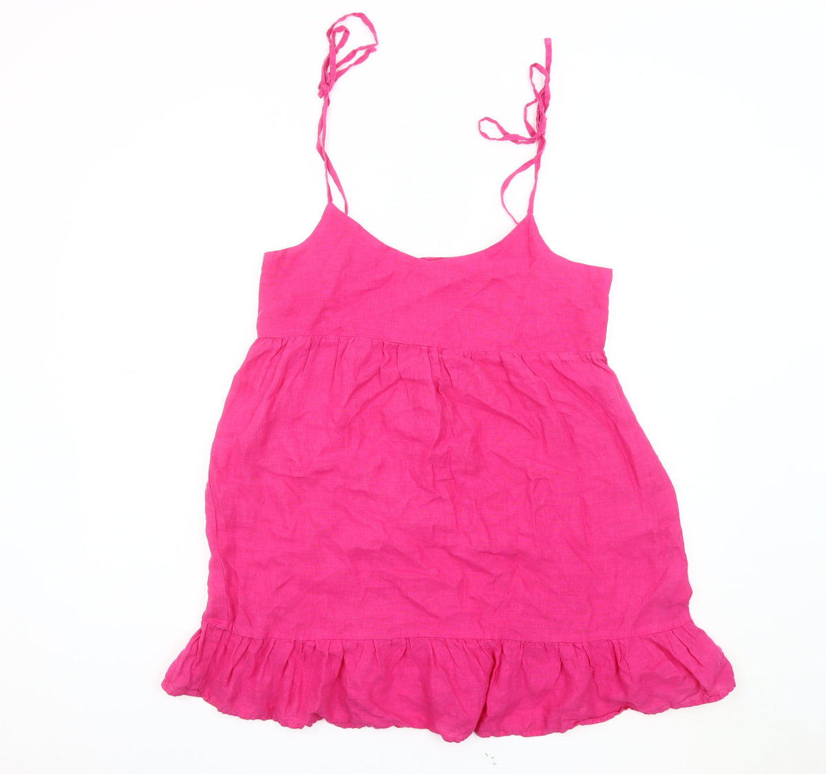 Zara Women's Pink Linen Camisole Tank M Summer