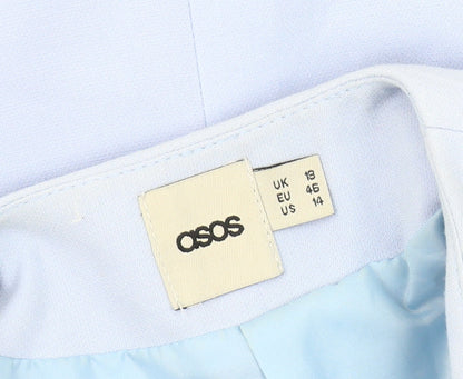 Close-up detail of ASOS Women's Blue Blazer -, size 18, Regular Fit