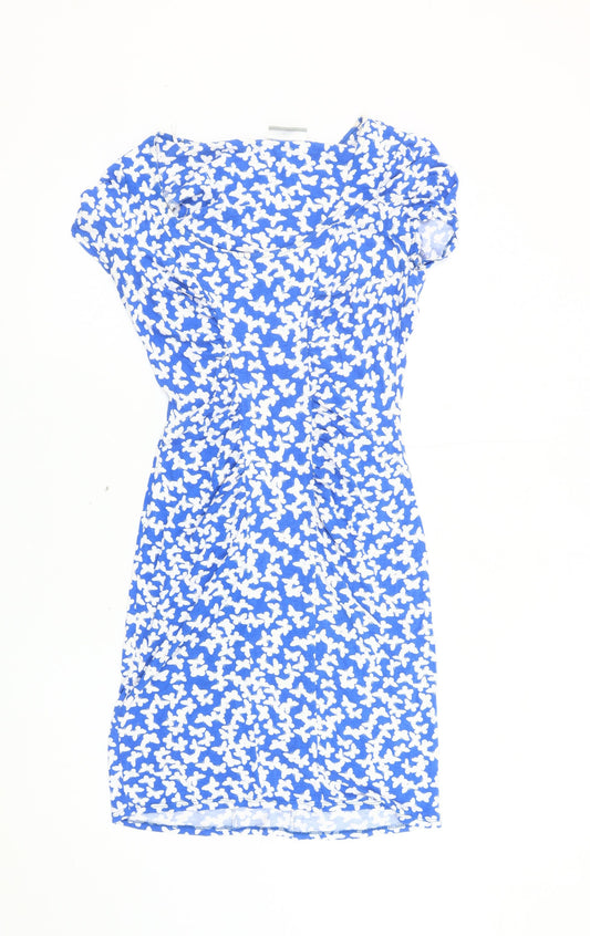 Wallis Women's Blue Butterflies Dress Size 10