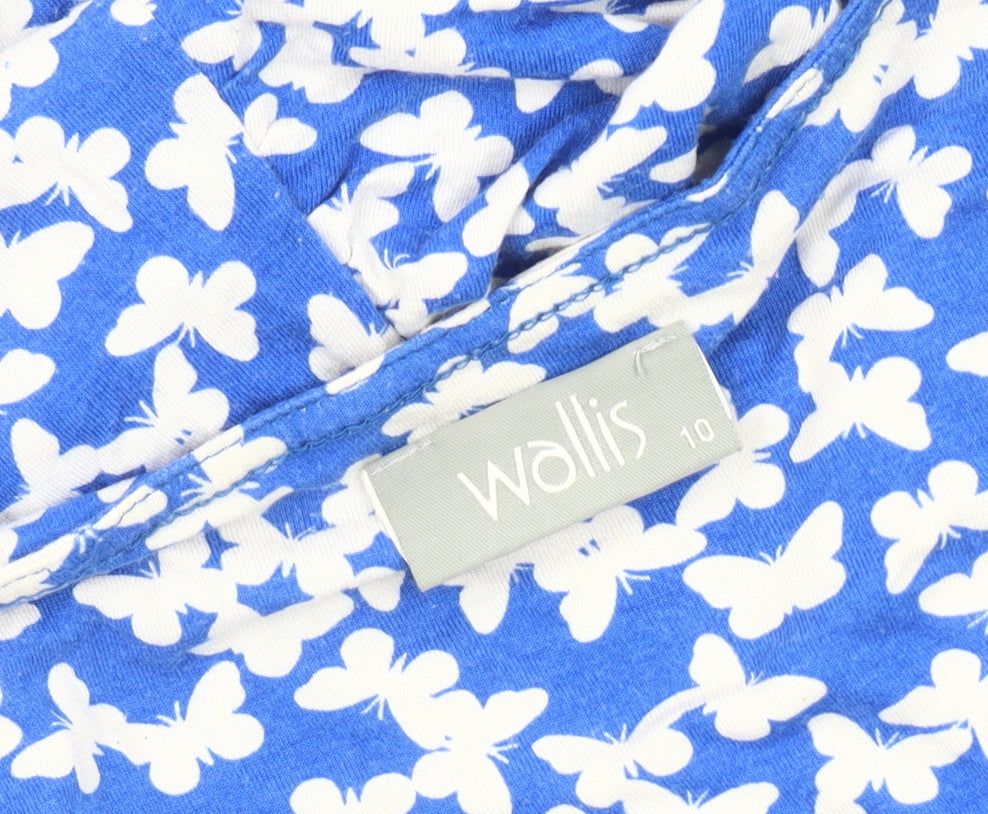 Wallis Women's Blue Butterflies Dress Size 10
