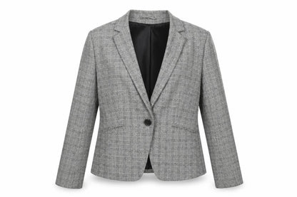 H&M Grey Women's Checked Blazer Size 14