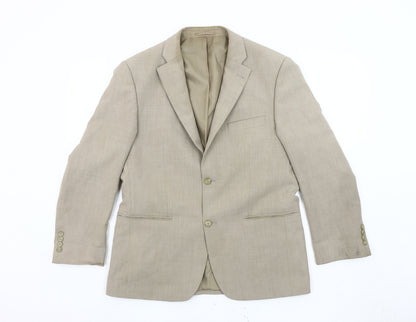 Greenwoods Men's Beige Blazer, 40S Polyester, Excellent