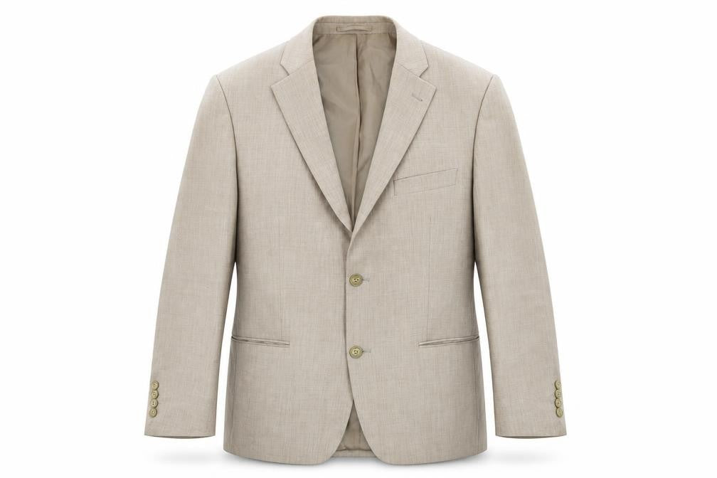 Greenwoods Men's Beige Blazer, 40S Polyester, Excellent