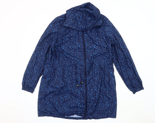 Marks and Spencer Women's Blue Animal Print Relaxed Jacket