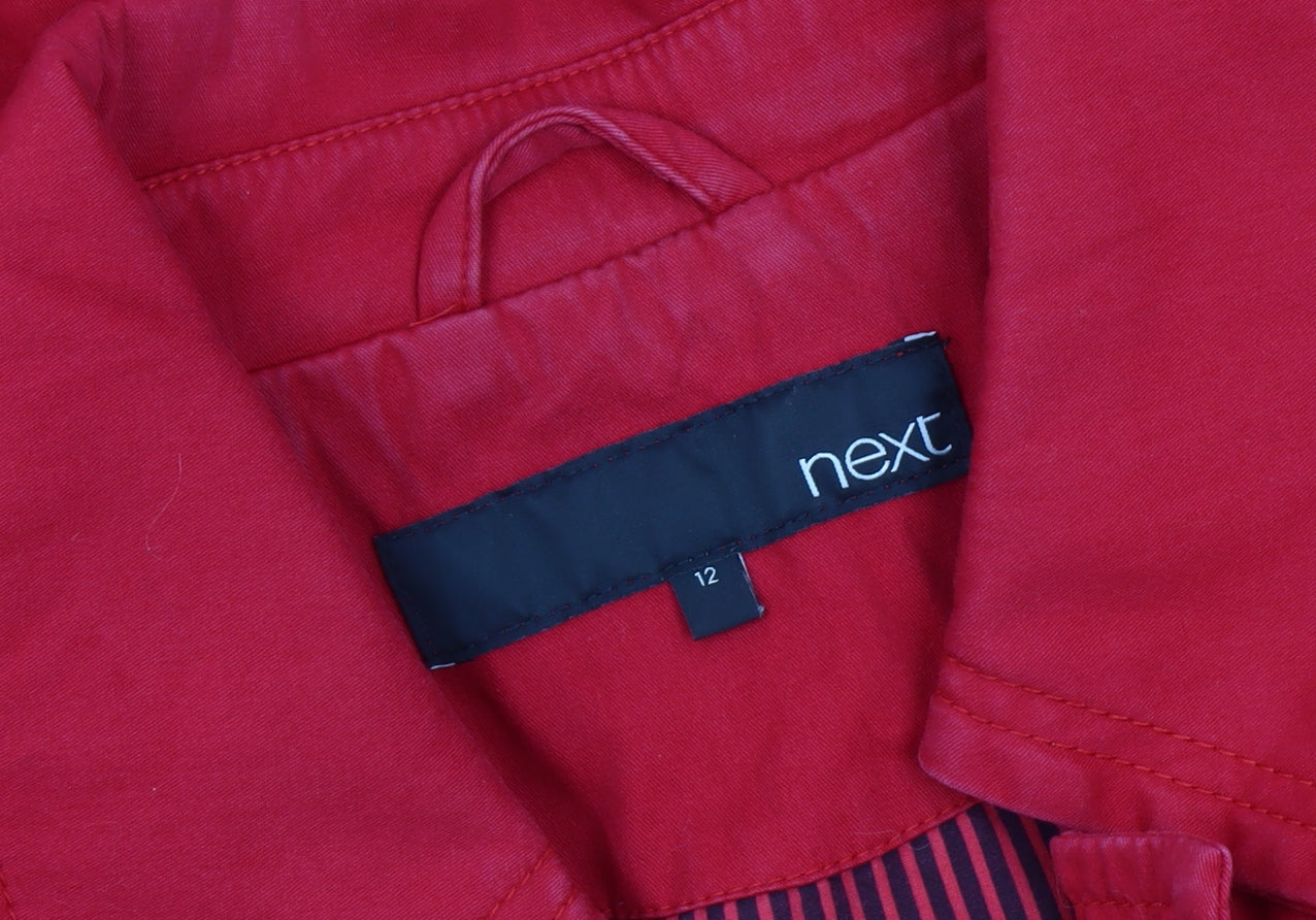 Next Red Women's Size 12 Trench Coat Jacket