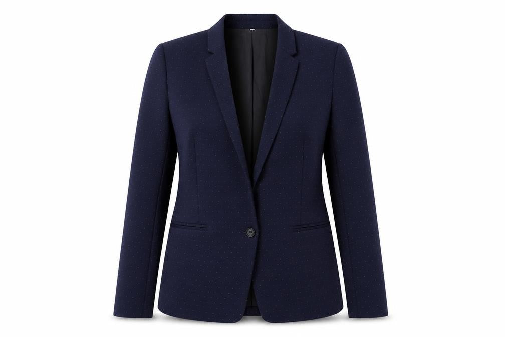 The Kooples Women's Blue Polka Dot Blazer, Size 8