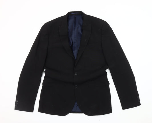 Next Black Men's Blazer Size 40 Long Classic Jacket