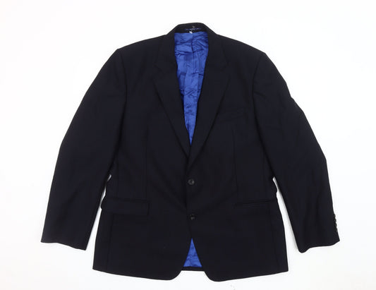 Magee Men’s Blue Blazer 38R Jacket Notch Lapel Formal
